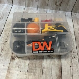 A DW Kids play kit stored in the transparent box
